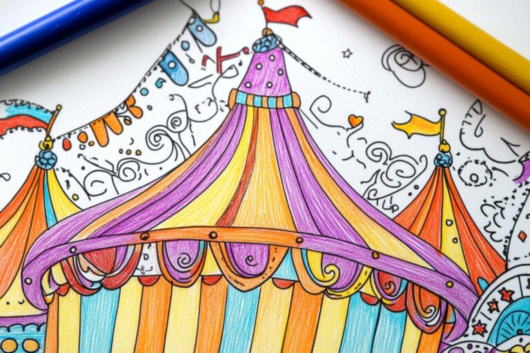 Circus Carnival Coloring Pages : Unleash Creativity with Fun Circus Themes
