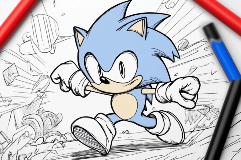 Classic Sonic Coloring Pages : Color the Blue Blur and Friends