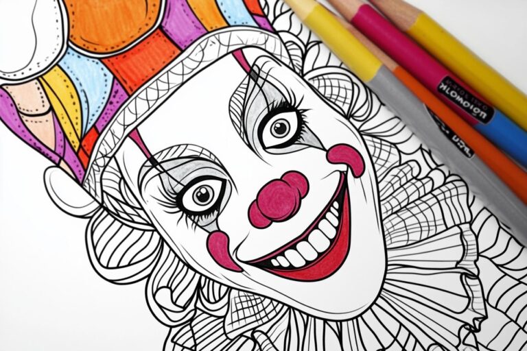 Clown Coloring Pages : Fun and Creative Activity for Kids