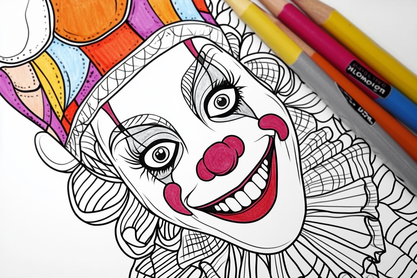 Clown Coloring Pages Free Printable PDF Clown Coloring Pages