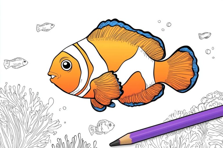 Clownfish Coloring Pages : Fun Ocean Life Activities for Kids