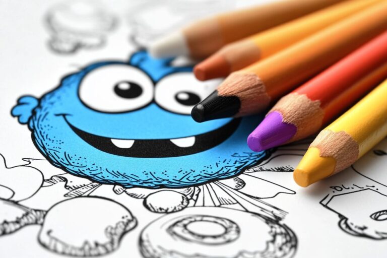 Cookie Monster Coloring Pages : Fun Sesame Street Coloring for Kids