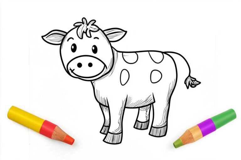 Cow Coloring Pages : Fun and Relaxing Art for Kids and Adults