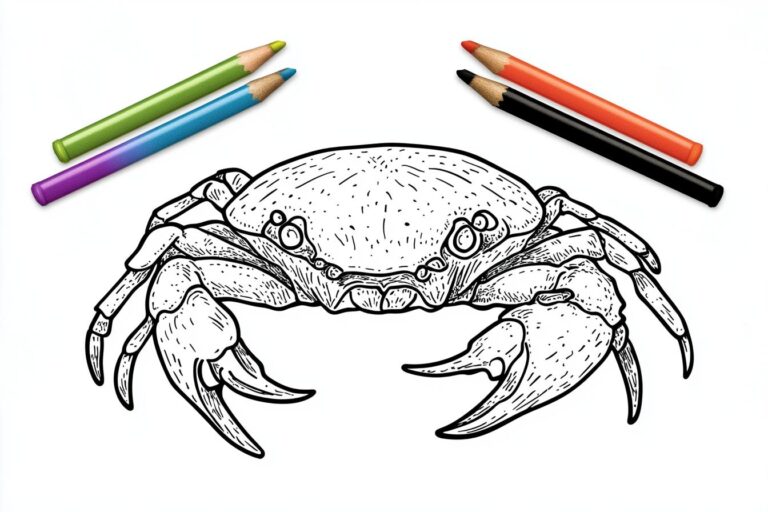 Crab Coloring Pages : Fun and Educational Activity for Kids