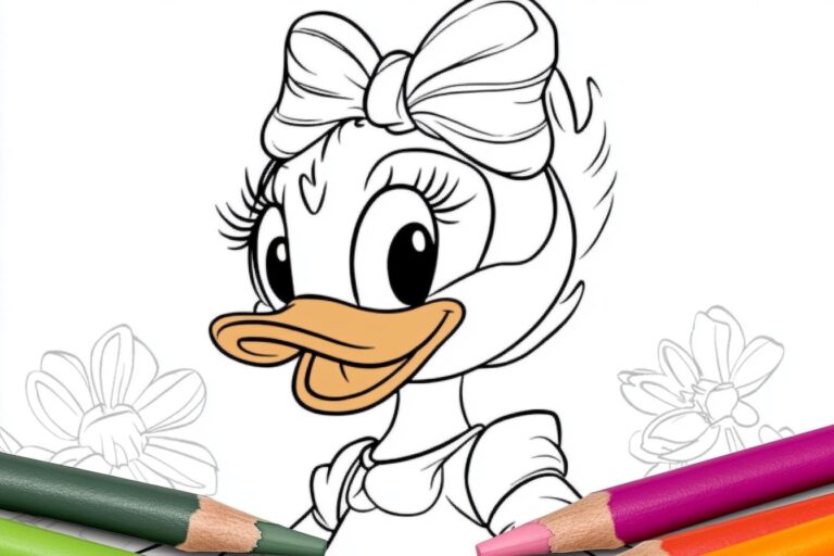 Daisy Duck Coloring Pages : Coloring Fun for Daisy Fans