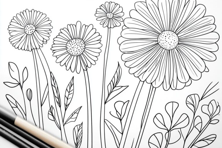 Dandelion Coloring Pages : Free Printable Dandelion Art & Designs