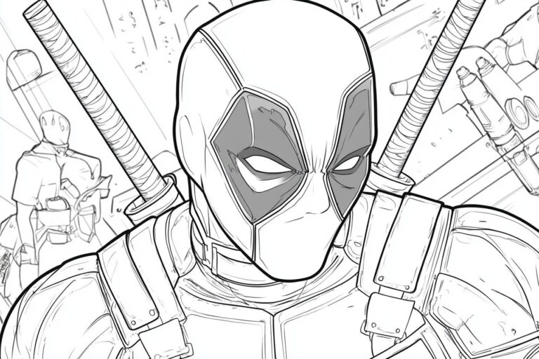 Deadpool Coloring Pages : Unleash Your Inner Artist