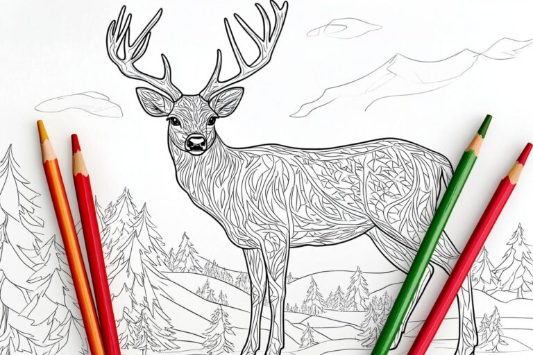 Deer Coloring Pages : Fun & Learning for Kids