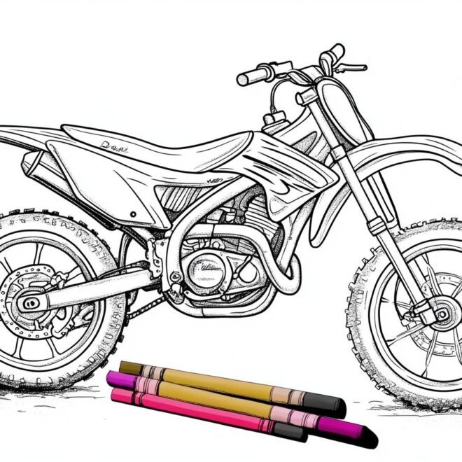 Dirt Bike Coloring Pages : Fun & Educational Coloring for Kids