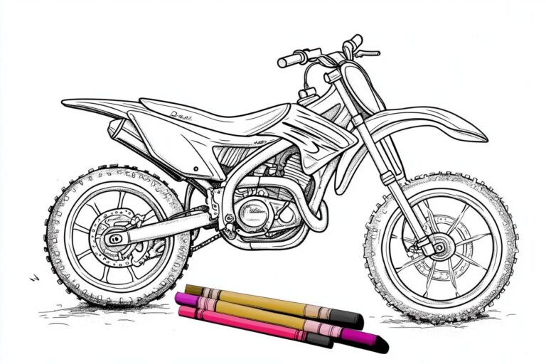 Dirt Bike Coloring Pages : Fun & Educational Coloring for Kids