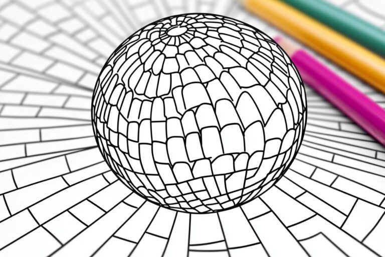 Disco Ball Coloring Pages : Shine Bright with Glitter and Sparkle