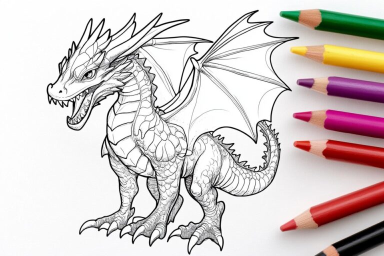 Dragon Coloring Pages : Unleash Your Inner Artist