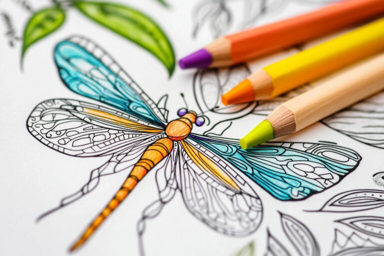 Dragonfly Coloring Pages : Free Printable Dragonfly Art for Kids & Adults