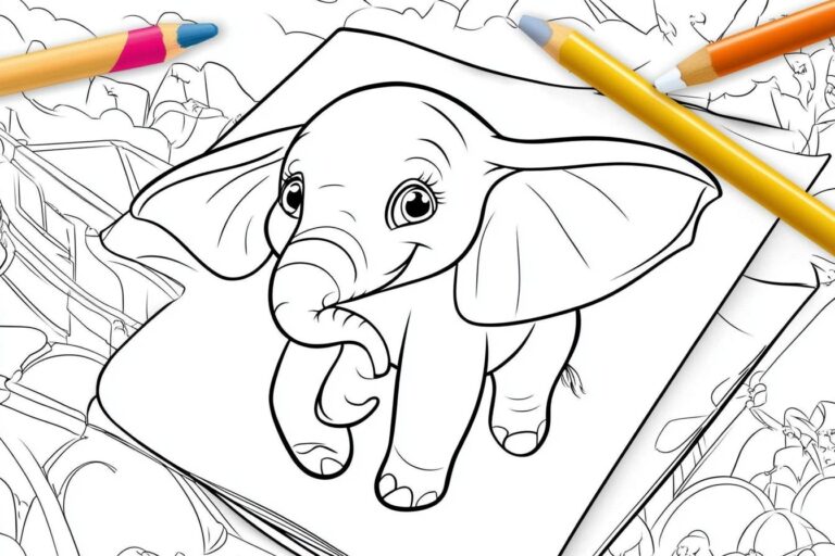 Dumbo Coloring Pages : Free Printable Fun for Kids