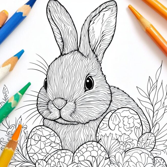 Easter Bunny Coloring Pages : Fun Easter Activities for Kids