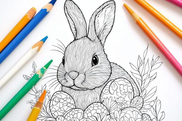 Easter Bunny Coloring Pages : Fun Easter Activities for Kids