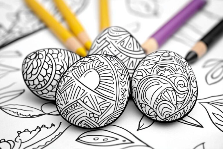 Easter Egg Coloring Pages : Fun & Printable Designs for Kids