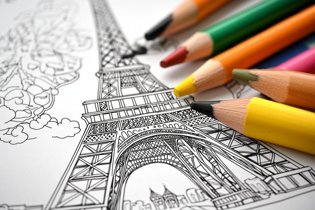 Eiffel Tower Coloring Pages Free Printable PDF Eiffel Tower Coloring Pages