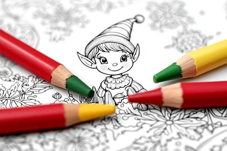 Elf On The Shelf Coloring Pages : Color Your Own Holiday Magic