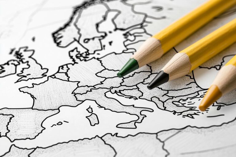 Europe Map Coloring Pages : Color Your Way Through European Geography