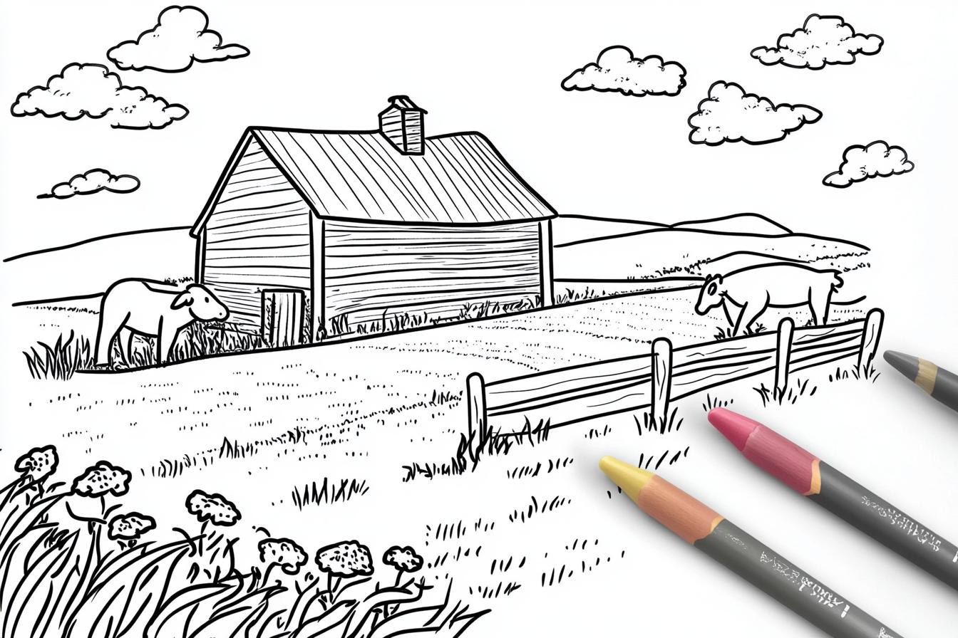 Farm Animals Coloring Pages Free Printable PDF Farm Animals Coloring Pages