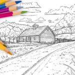 Farm Coloring Pages : Fun for Kids with Animal Illustrations and Farmhouse Scenes