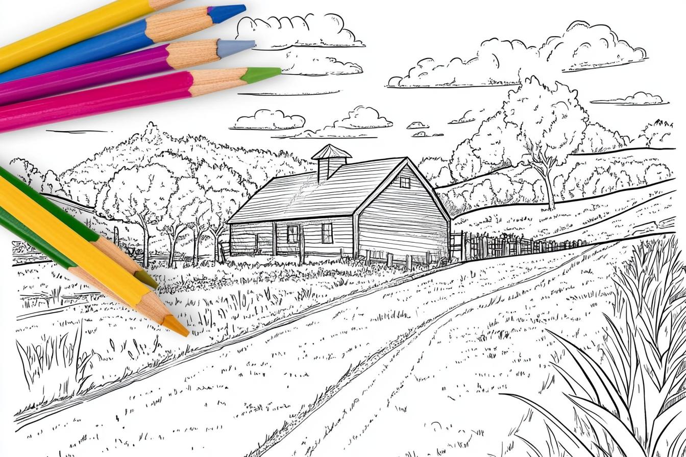 Farm Coloring Pages Free Printable PDF Farm Coloring Pages
