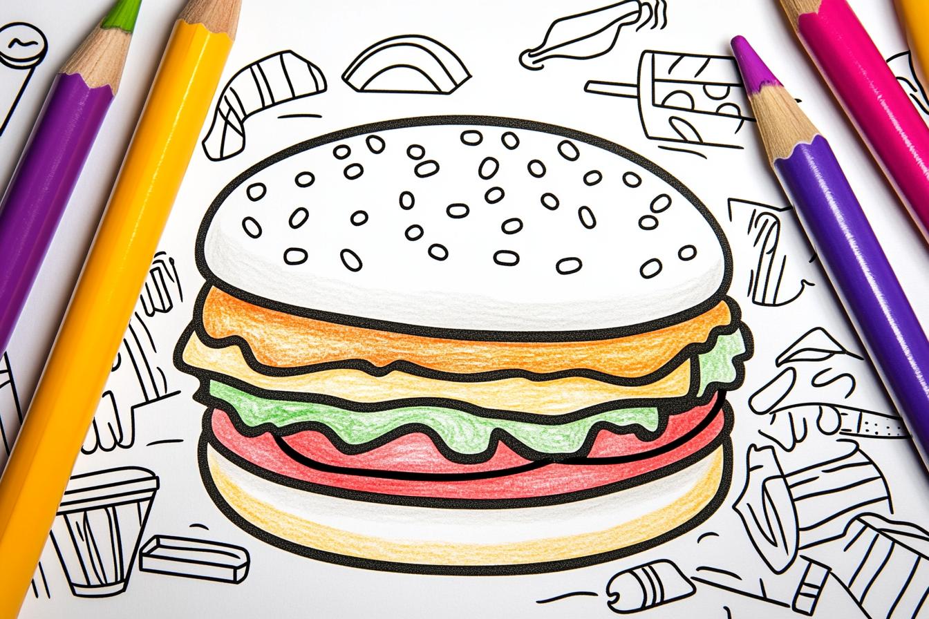 Fast Food Coloring Pages Free Printable PDF Fast Food Coloring Pages