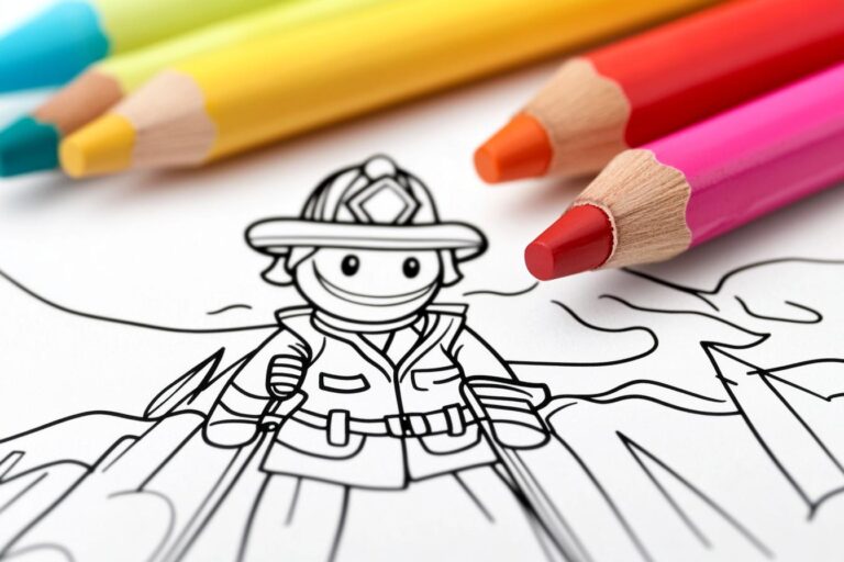 Fireman Coloring Pages : Fun for Kids with Fire Trucks, Heroes, and Safety