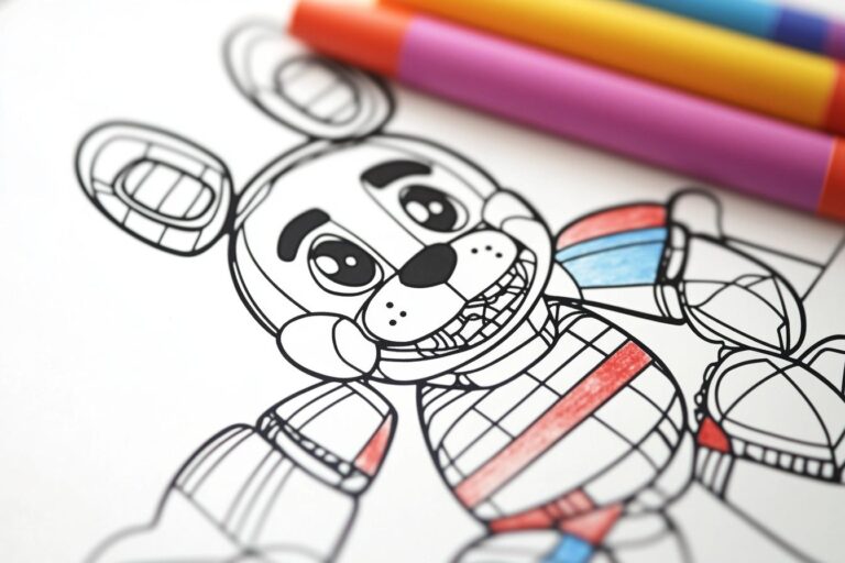 Five Nights At Freddys Coloring Pages : Coloring Fun with Freddy Friends