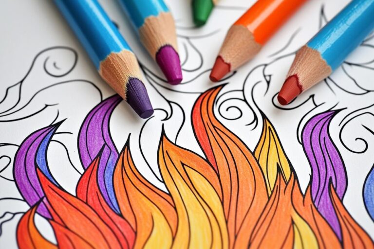Flame Coloring Pages : Ignite Your Creativity with Fiery Designs