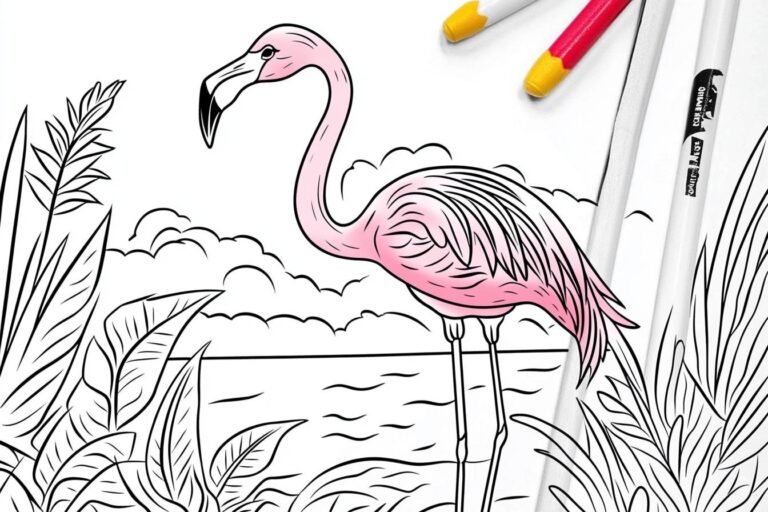 Flamingo Coloring Pages : Fun & Educational Designs