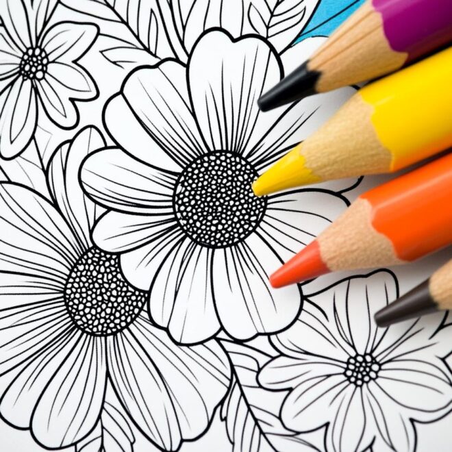 Flower Pot Coloring Pages : Coloring Fun for Kids