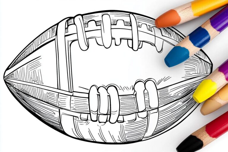 Football Player Coloring Pages : Score Big with Creative Fun
