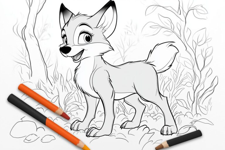 Fox And The Hound Coloring Pages : Color the Friendship of Tod and Copper