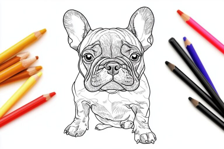 French Bulldog Coloring Pages : Fun Frenchie Designs for Kids