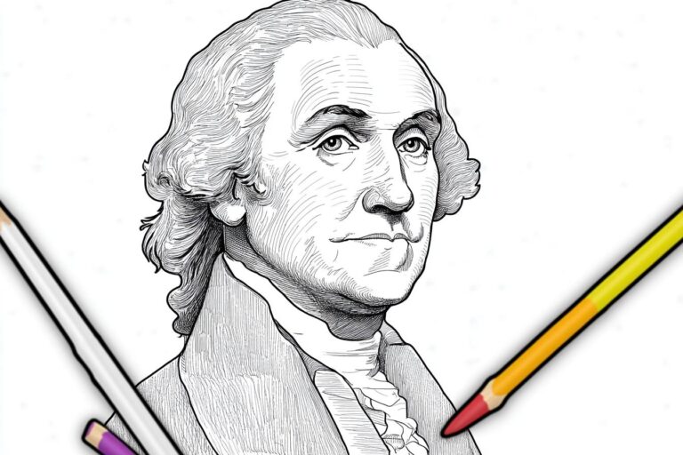 George Washington Coloring Pages : Color the Father of Our Country
