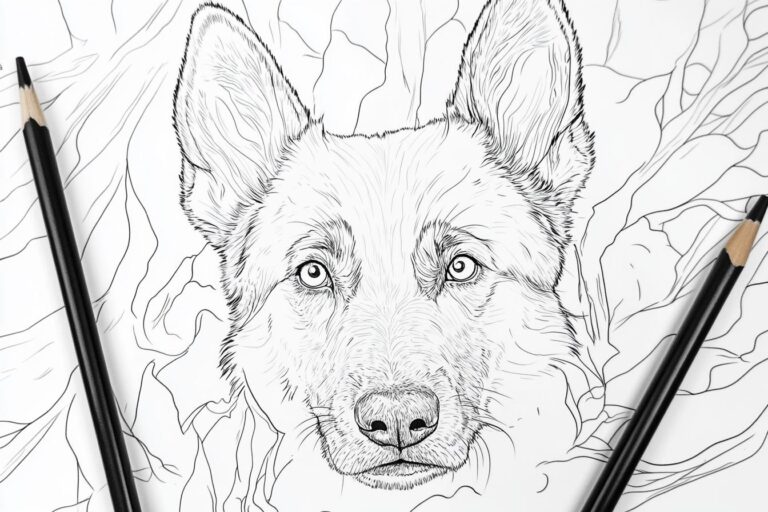 German Shepherd Coloring Pages : Fun and Educational Activity for Kids