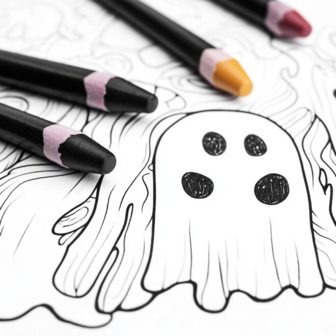 Ghost Coloring Pages : Spooky Fun for Kids and Creative Halloween Activities