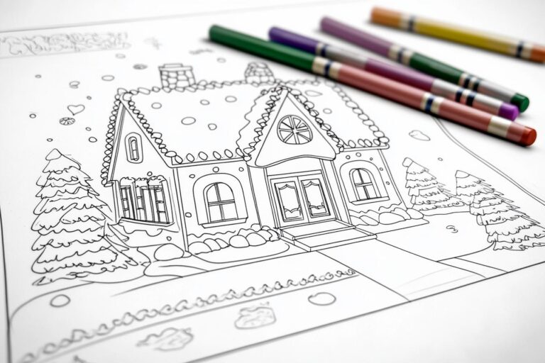 Gingerbread House Coloring Pages : Decorate Your Holiday with Creative Fun