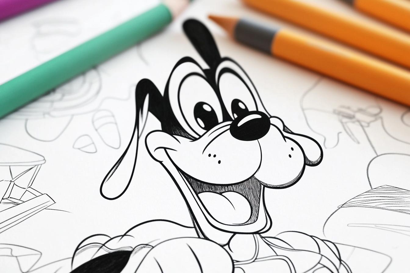 Goofy Coloring Pages Free Printable PDF Goofy Coloring Pages