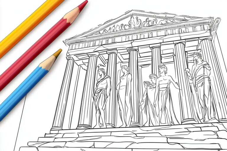 Greek Mythology Coloring Pages : Color Your Way Through Ancient Legends