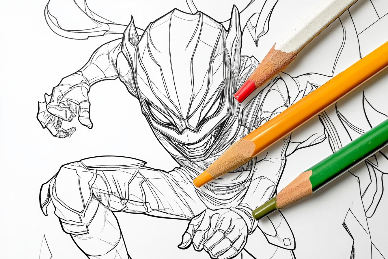 Green Goblin Coloring Pages Free Printable PDF Green Goblin Coloring Pages