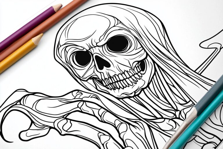 Grim Reaper Coloring Pages : Color the Dark Side of Life
