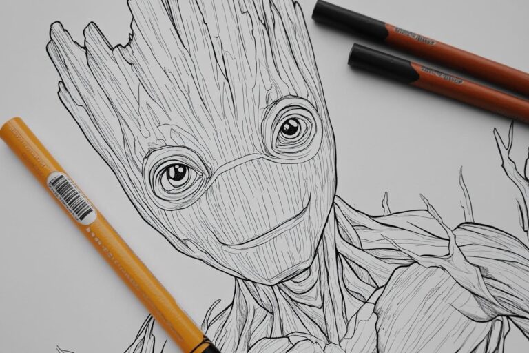 Groot Coloring Pages : Color Your Own Guardians of the Galaxy Adventures