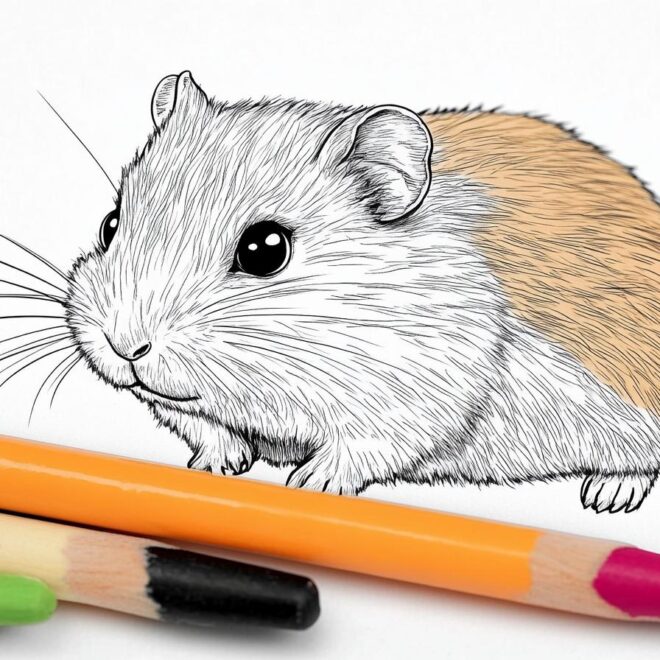 Hamster Coloring Pages : Fun and Educational Activities for Kids