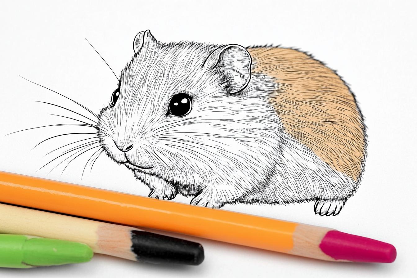 Hamster Coloring Pages Free Printable PDF Hamster Coloring Pages