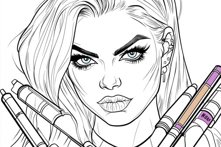 Harley Quinn Coloring Pages : Unleash Your Inner Artist with These Printable Designs