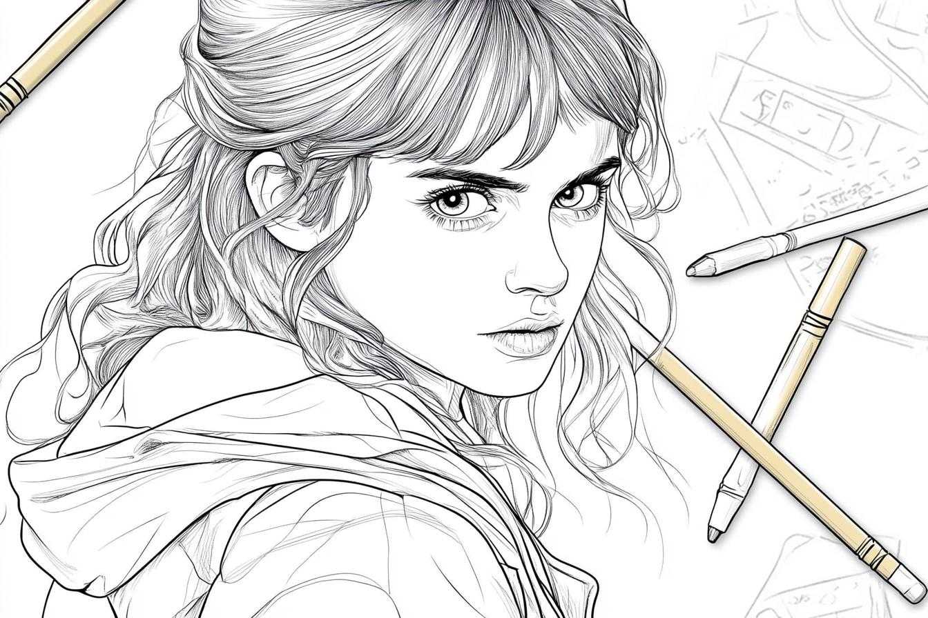 Hermione Coloring Pages Free Printable PDF Hermione Coloring Pages