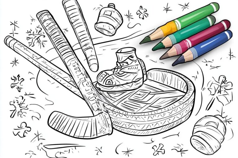 Hockey Coloring Pages : Score Big with Creative Fun